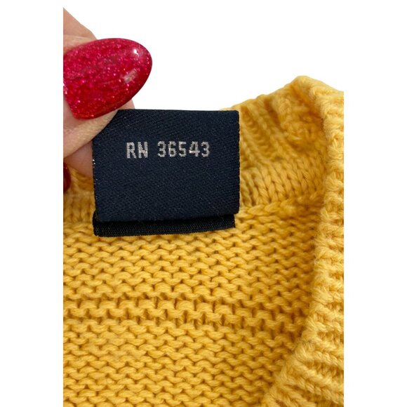 Izod Men’s Sweater M Yellow Vintage Long Sleeve Crewneck Pullover Cotton Logo - Picture 10 of 13